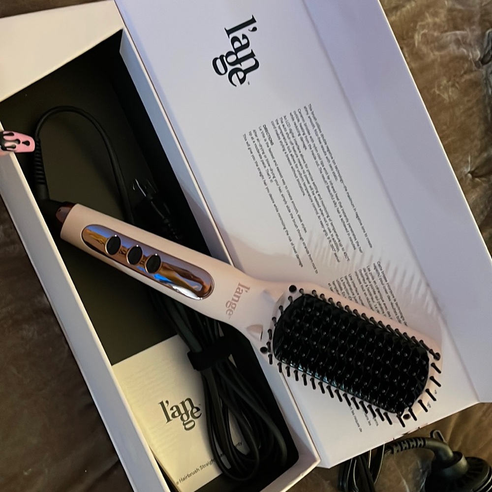 Lange le vite hairbrush straightener